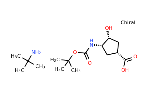 CAS 2375164-76-2 | (1R,3S,4R)-3-(tert-butoxycarbonylamino)-4-hydroxy-cyclopentanecarboxylic acid;2-methylpropan-2-amine