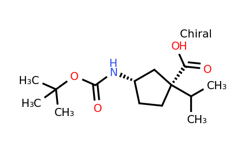 CAS 2380715-88-6 | (1R,3S)-3-(tert-butoxycarbonylamino)-1-isopropyl-cyclopentanecarboxylic acid