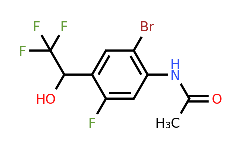 CAS 2387534-72-5 | N-[2-Bromo-5-fluoro-4-(2,2,2-trifluoro-1-hydroxy-ethyl)-phenyl]-acetamide