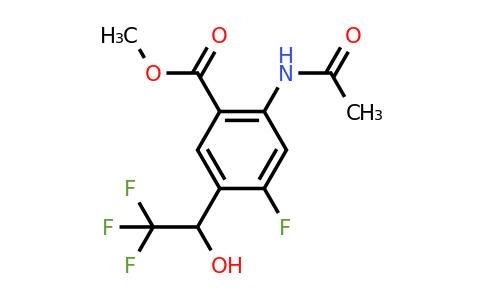 CAS 2387534-78-1 | 2-Acetylamino-4-fluoro-5-(2,2,2-trifluoro-1-hydroxy-ethyl)-benzoic acid methyl ester
