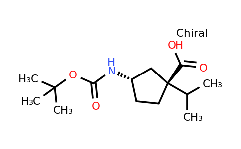 CAS 2387560-20-3 | (1S,3S)-3-(tert-butoxycarbonylamino)-1-isopropyl-cyclopentanecarboxylic acid