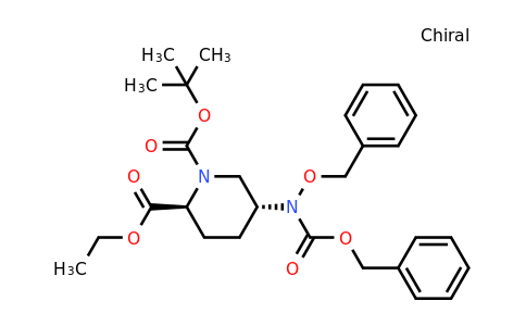 CAS 2387564-77-2 | O1-tert-butyl O2-ethyl (2S,5R)-5-[benzyloxy(benzyloxycarbonyl)amino]piperidine-1,2-dicarboxylate