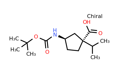 CAS 2387567-77-1 | (1R,3R)-3-(tert-butoxycarbonylamino)-1-isopropyl-cyclopentanecarboxylic acid