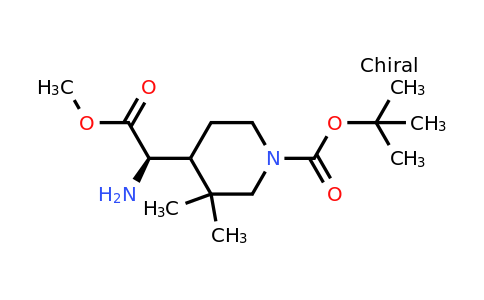 CAS 2387585-37-5 | tert-butyl 4-[(1R)-1-amino-2-methoxy-2-oxo-ethyl]-3,3-dimethyl-piperidine-1-carboxylate