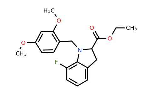 CAS 2387594-57-0 | ethyl 1-[(2,4-dimethoxyphenyl)methyl]-7-fluoro-indoline-2-carboxylate