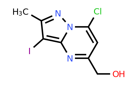 CAS 2387595-33-5 | (7-chloro-3-iodo-2-methyl-pyrazolo[1,5-a]pyrimidin-5-yl)methanol