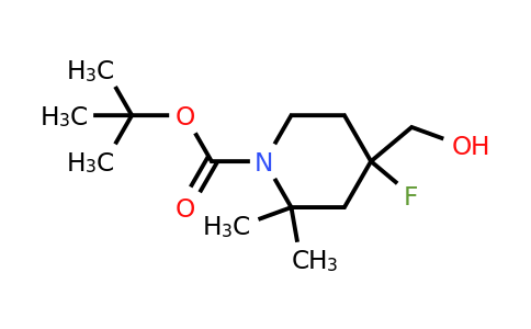 CAS 2387596-01-0 | tert-butyl 4-fluoro-4-(hydroxymethyl)-2,2-dimethyl-piperidine-1-carboxylate