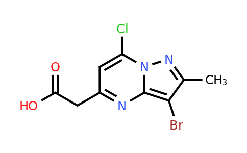 CAS 2387596-07-6 | 2-(3-bromo-7-chloro-2-methyl-pyrazolo[1,5-a]pyrimidin-5-yl)acetic acid