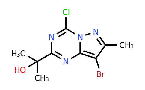 CAS 2387596-16-7 | 2-(8-bromo-4-chloro-7-methyl-pyrazolo[1,5-a][1,3,5]triazin-2-yl)propan-2-ol