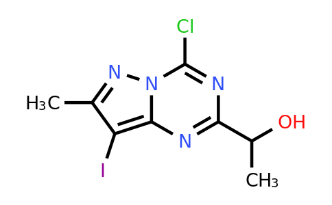 CAS 2387597-82-0 | 1-(4-chloro-8-iodo-7-methyl-pyrazolo[1,5-a][1,3,5]triazin-2-yl)ethanol