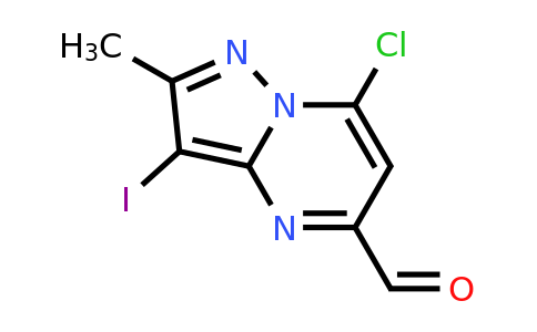 CAS 2387598-81-2 | 7-chloro-3-iodo-2-methyl-pyrazolo[1,5-a]pyrimidine-5-carbaldehyde