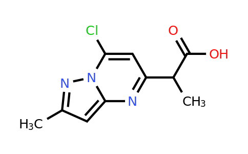 CAS 2387599-40-6 | 2-(7-chloro-2-methyl-pyrazolo[1,5-a]pyrimidin-5-yl)propanoic acid