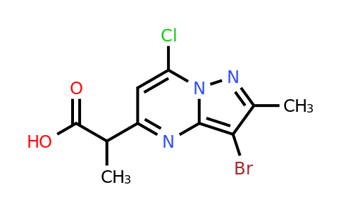 CAS 2387601-09-2 | 2-(3-bromo-7-chloro-2-methyl-pyrazolo[1,5-a]pyrimidin-5-yl)propanoic acid