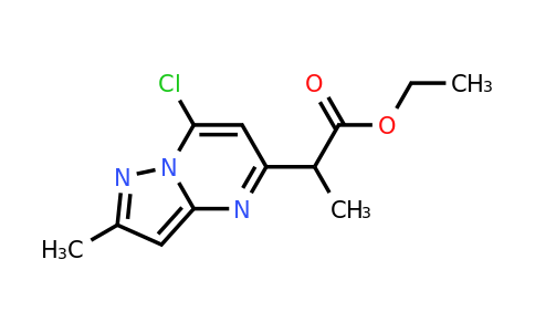 CAS 2387601-14-9 | ethyl 2-(7-chloro-2-methyl-pyrazolo[1,5-a]pyrimidin-5-yl)propanoate