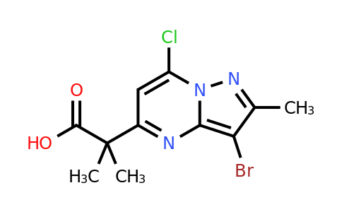 CAS 2387601-20-7 | 2-(3-bromo-7-chloro-2-methyl-pyrazolo[1,5-a]pyrimidin-5-yl)-2-methyl-propanoic acid