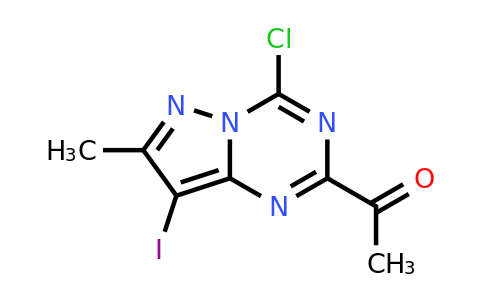 CAS 2387601-26-3 | 1-(4-chloro-8-iodo-7-methyl-pyrazolo[1,5-a][1,3,5]triazin-2-yl)ethanone