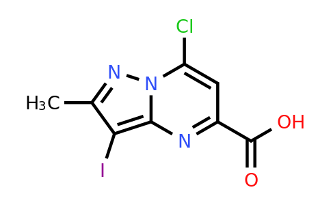 CAS 2387601-50-3 | 7-chloro-3-iodo-2-methyl-pyrazolo[1,5-a]pyrimidine-5-carboxylic acid