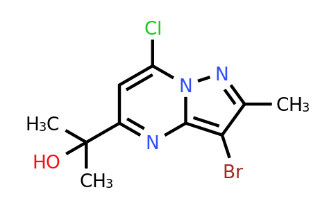CAS 2387601-51-4 | 2-(3-bromo-7-chloro-2-methyl-pyrazolo[1,5-a]pyrimidin-5-yl)propan-2-ol