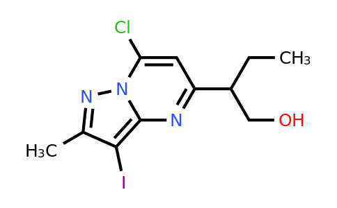 CAS 2387601-52-5 | 2-(7-chloro-3-iodo-2-methyl-pyrazolo[1,5-a]pyrimidin-5-yl)butan-1-ol
