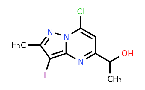 CAS 2387601-58-1 | 1-(7-chloro-3-iodo-2-methyl-pyrazolo[1,5-a]pyrimidin-5-yl)ethanol