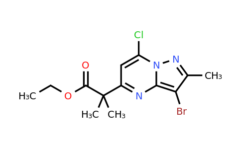 CAS 2387601-62-7 | ethyl 2-(3-bromo-7-chloro-2-methyl-pyrazolo[1,5-a]pyrimidin-5-yl)-2-methyl-propanoate