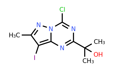 CAS 2387601-68-3 | 2-(4-chloro-8-iodo-7-methyl-pyrazolo[1,5-a][1,3,5]triazin-2-yl)propan-2-ol