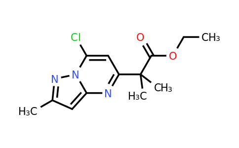 CAS 2387601-80-9 | ethyl 2-(7-chloro-2-methyl-pyrazolo[1,5-a]pyrimidin-5-yl)-2-methyl-propanoate