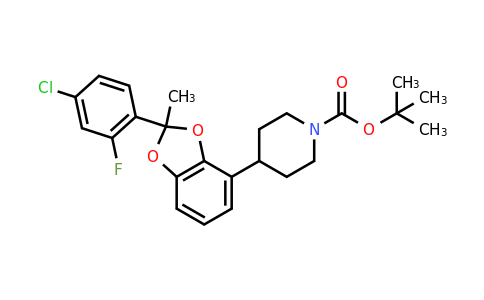 CAS 2401894-40-2 | tert-butyl 4-[2-(4-chloro-2-fluoro-phenyl)-2-methyl-1,3-benzodioxol-4-yl]piperidine-1-carboxylate