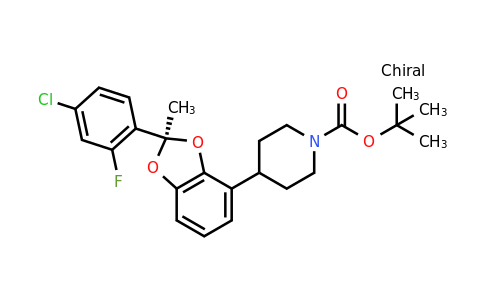 CAS 2401894-42-4 | tert-butyl 4-[(2R)-2-(4-chloro-2-fluoro-phenyl)-2-methyl-1,3-benzodioxol-4-yl]piperidine-1-carboxylate