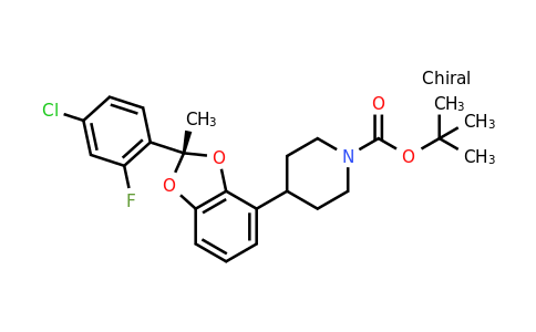 CAS 2401894-43-5 | tert-butyl 4-[(2S)-2-(4-chloro-2-fluoro-phenyl)-2-methyl-1,3-benzodioxol-4-yl]piperidine-1-carboxylate
