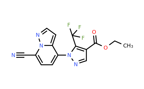 CAS 2403574-08-1 | ethyl 1-(7-cyanopyrazolo[1,5-a]pyridin-4-yl)-5-(trifluoromethyl)pyrazole-4-carboxylate