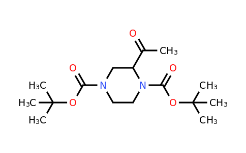 CAS 2411637-42-6 | ditert-butyl 2-acetylpiperazine-1,4-dicarboxylate