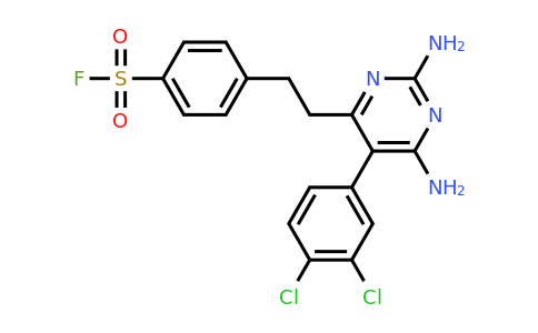 CAS 24346-17-6 | 4-(2-(2,6-Diamino-5-(3,4-dichlorophenyl)pyrimidin-4-yl)ethyl)benzene-1-sulfonyl fluoride