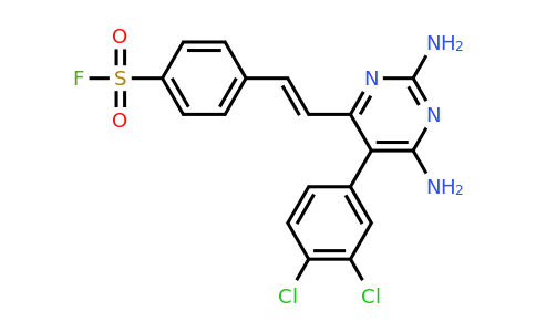 CAS 24346-18-7 | 4-(2-(2,6-Diamino-5-(3,4-dichlorophenyl)pyrimidin-4-yl)vinyl)benzene-1-sulfonyl fluoride