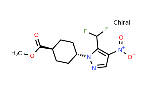 CAS 2434852-20-5 | methyl trans-4-[5-(difluoromethyl)-4-nitro-pyrazol-1-yl]cyclohexanecarboxylate