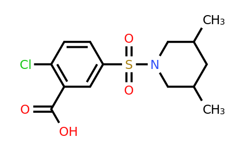 CAS 24358-29-0 | 2-chloro-5-[(3,5-dimethylpiperidin-1-yl)sulfonyl]benzoic acid