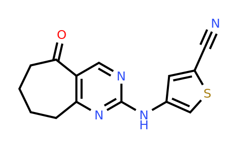 CAS 2457232-14-1 | 4-((5-Oxo-6,7,8,9-tetrahydro-5H-cyclohepta[d]pyrimidin-2-yl)amino)thiophene-2-carbonitrile