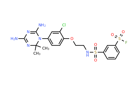 CAS 24892-25-9 | 3-(N-(2-(2-Chloro-4-(4,6-diamino-2,2-dimethyl-1,3,5-triazin-1(2H)-yl)phenoxy)ethyl)sulfamoyl)benzene-1-sulfonyl fluoride
