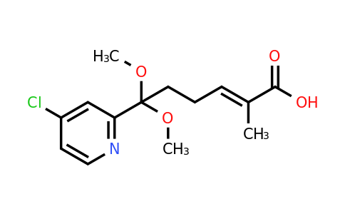CAS 2505175-03-9 | 6-(4-chloro-2-pyridyl)-6,6-dimethoxy-2-methyl-hex-2-enoic acid
