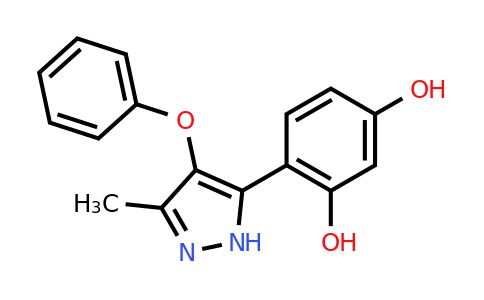 CAS 253168-59-1 | 4-(3-Methyl-4-phenoxy-1H-pyrazol-5-yl)benzene-1,3-diol