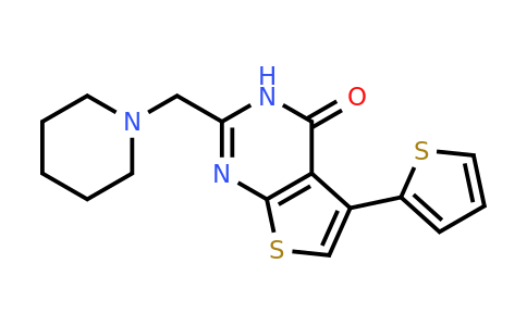 CAS 255378-91-7 | 2-[(piperidin-1-yl)methyl]-5-(thiophen-2-yl)-3H,4H-thieno[2,3-d]pyrimidin-4-one
