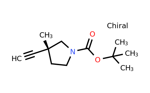 CAS 2607832-33-5 | tert-butyl (3R)-3-ethynyl-3-methyl-pyrrolidine-1-carboxylate