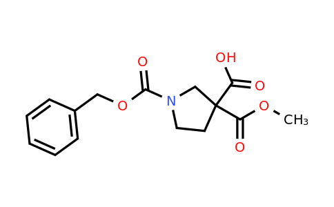 CAS 2639437-82-2 | 1-benzyloxycarbonyl-3-methoxycarbonyl-pyrrolidine-3-carboxylic acid