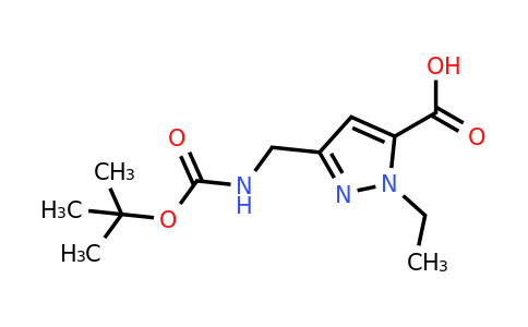 CAS 2639440-62-1 | 5-[(tert-butoxycarbonylamino)methyl]-2-ethyl-pyrazole-3-carboxylic acid