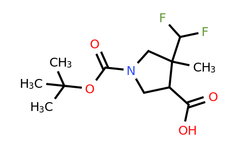 CAS 2639444-20-3 | 1-tert-butoxycarbonyl-4-(difluoromethyl)-4-methyl-pyrrolidine-3-carboxylic acid