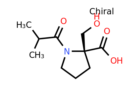 CAS 2641702-14-7 | (2R)-2-(hydroxymethyl)-1-(2-methylpropanoyl)pyrrolidine-2-carboxylic acid