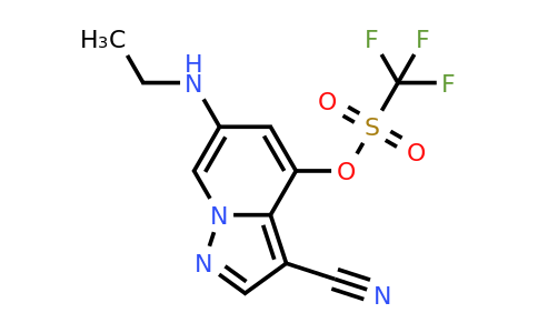 CAS 2649419-77-0 | [3-cyano-6-(ethylamino)pyrazolo[1,5-a]pyridin-4-yl] trifluoromethanesulfonate