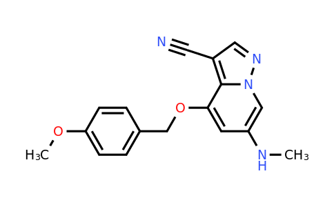 CAS 2649419-81-6 | 4-[(4-methoxyphenyl)methoxy]-6-(methylamino)pyrazolo[1,5-a]pyridine-3-carbonitrile