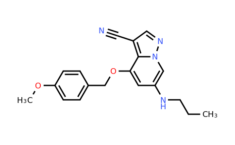 CAS 2649419-94-1 | 4-[(4-methoxyphenyl)methoxy]-6-(propylamino)pyrazolo[1,5-a]pyridine-3-carbonitrile