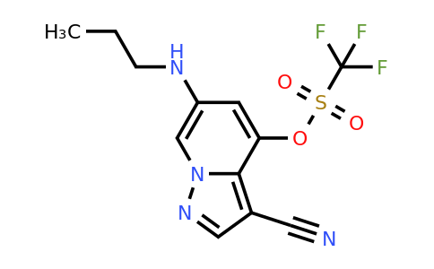 CAS 2649419-96-3 | [3-cyano-6-(propylamino)pyrazolo[1,5-a]pyridin-4-yl] trifluoromethanesulfonate